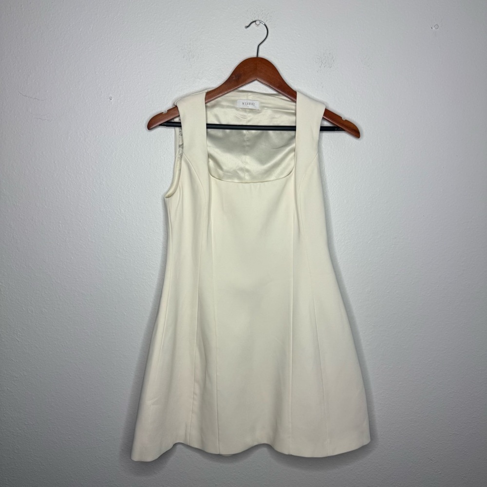Meshki Ivory‎ Lysandre Crepe Mini Dress - Picture 2 of 7